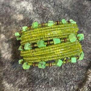 Lime Green Beaded Bracelet